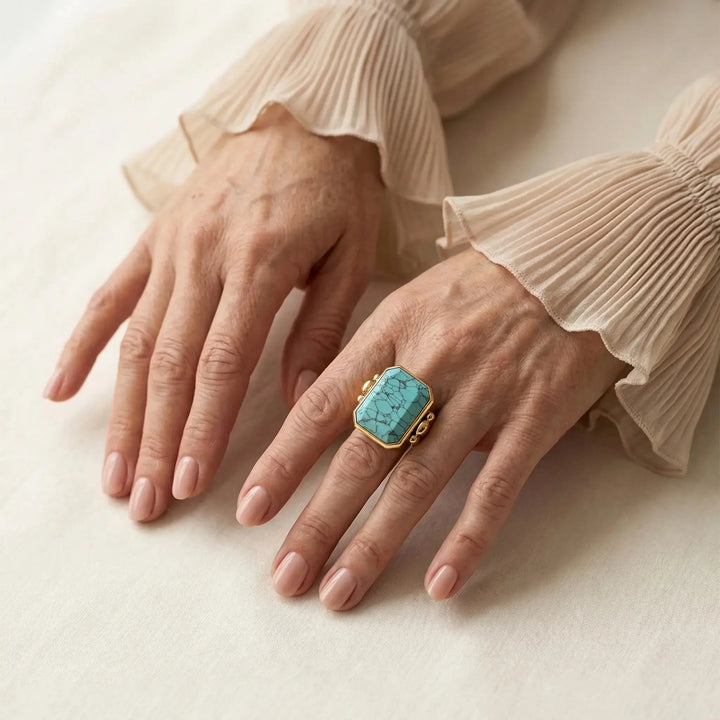 Marique French Vintage Turquoise Ring
