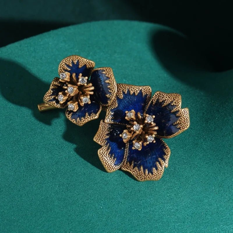 Midnight Sapphire Bloom Brooch