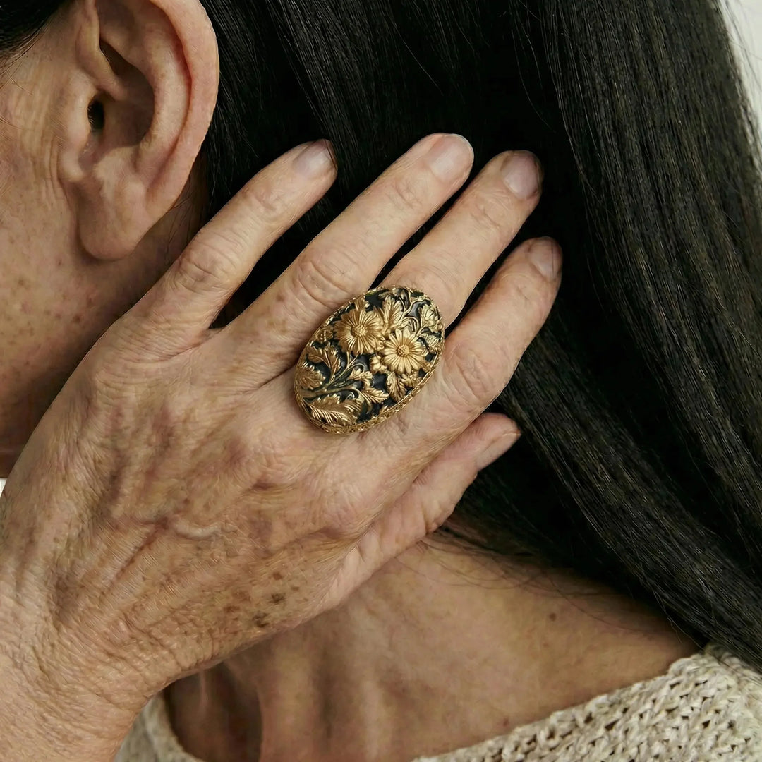 MidnightBloom Vintage Ring