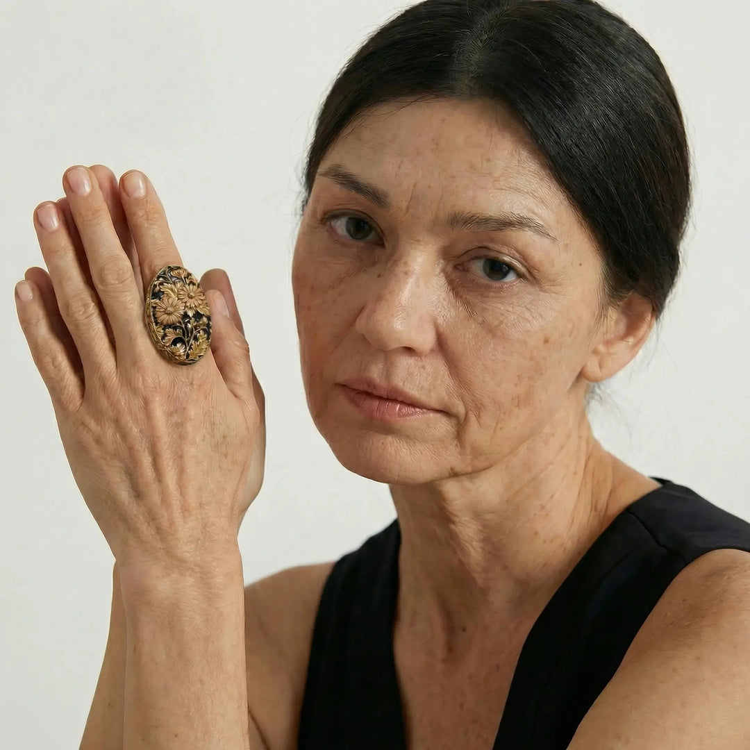 MidnightBloom Vintage Ring