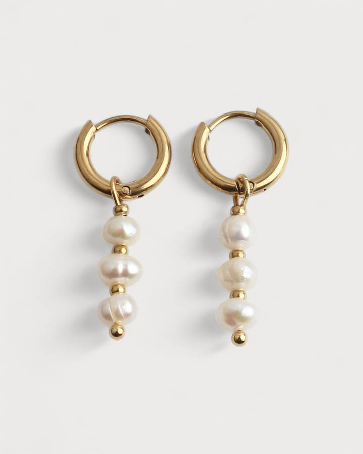 Mon Cheri - Earrings - Natural Stone - Stainless Steel