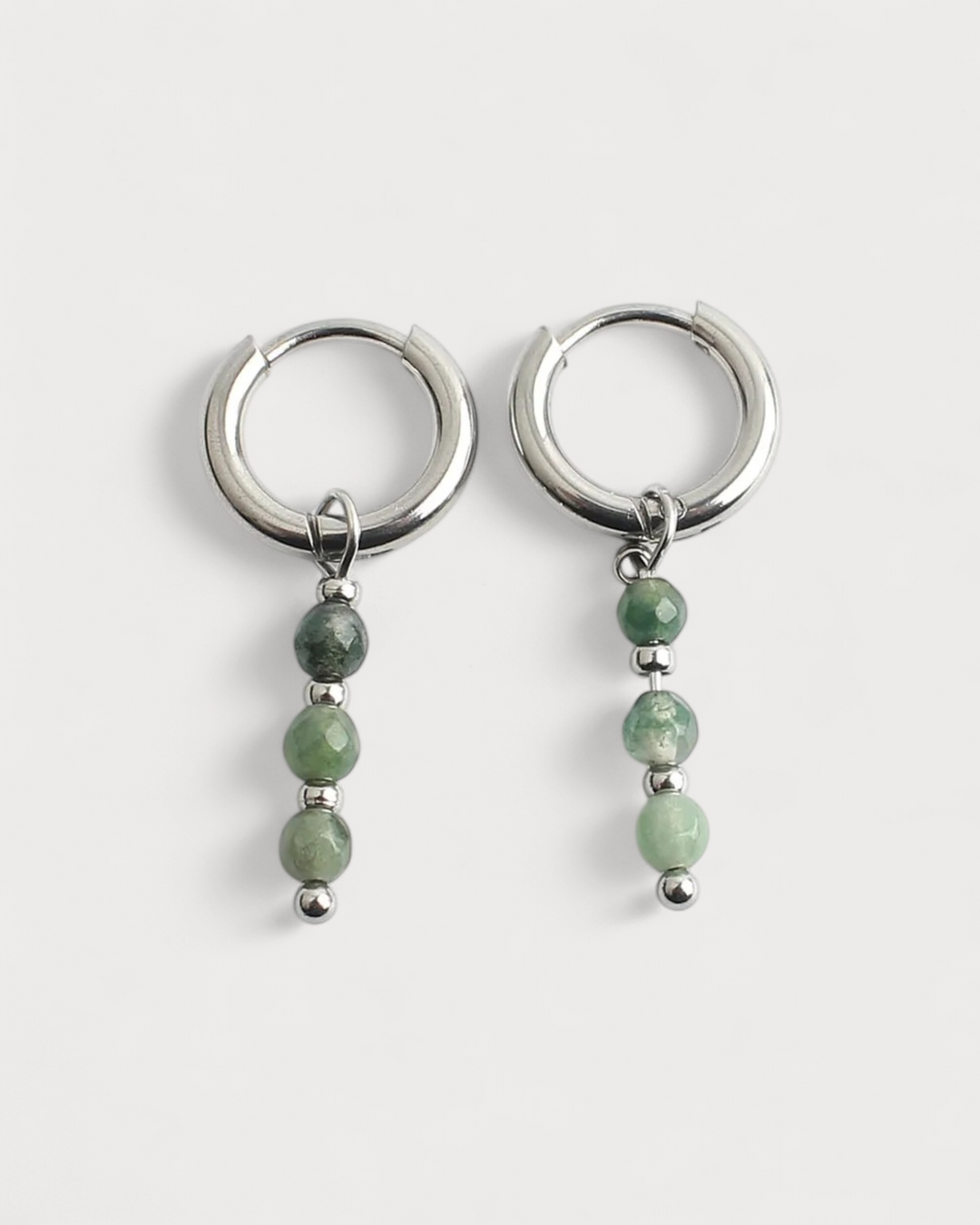 Mon Cheri - Earrings - Natural Stone - Stainless Steel