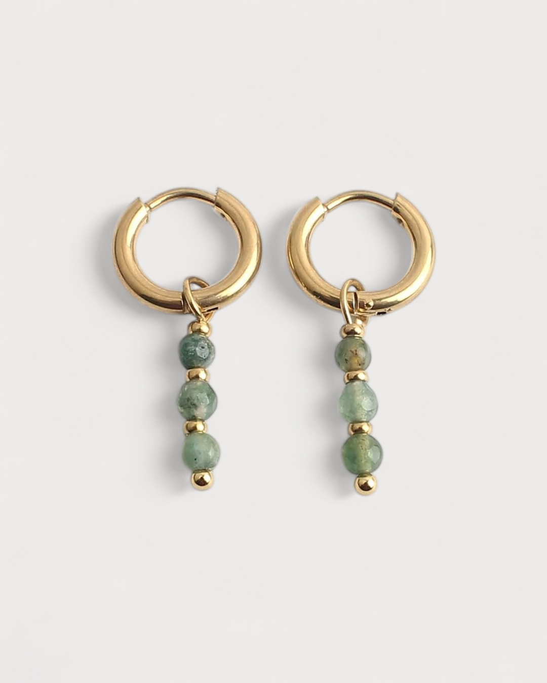 Mon Cheri - Earrings - Natural Stone - Stainless Steel