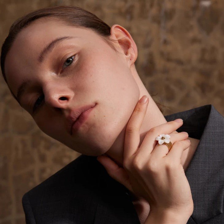 Moonflower Shell Ring