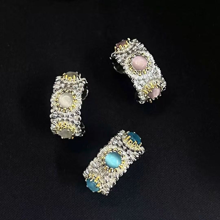 Mosaic Bloom Open Ring