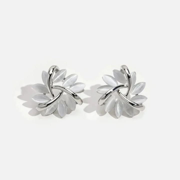 Refined Gold and Silver Stud Earrings