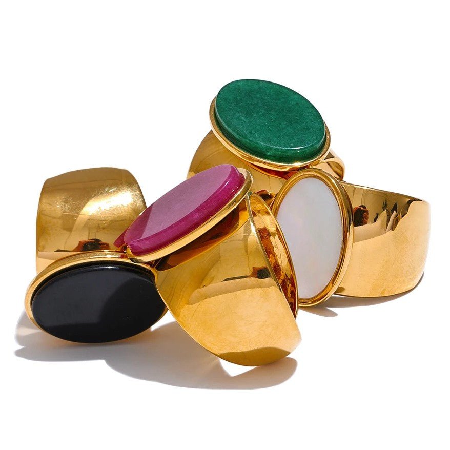 Oval Stone Signet Ring