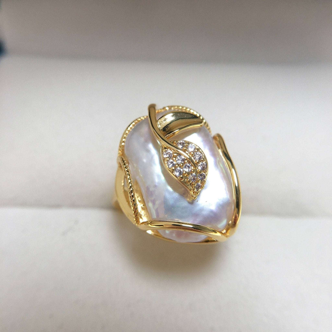 PearlLuster 925 Silver Adjustable Ring