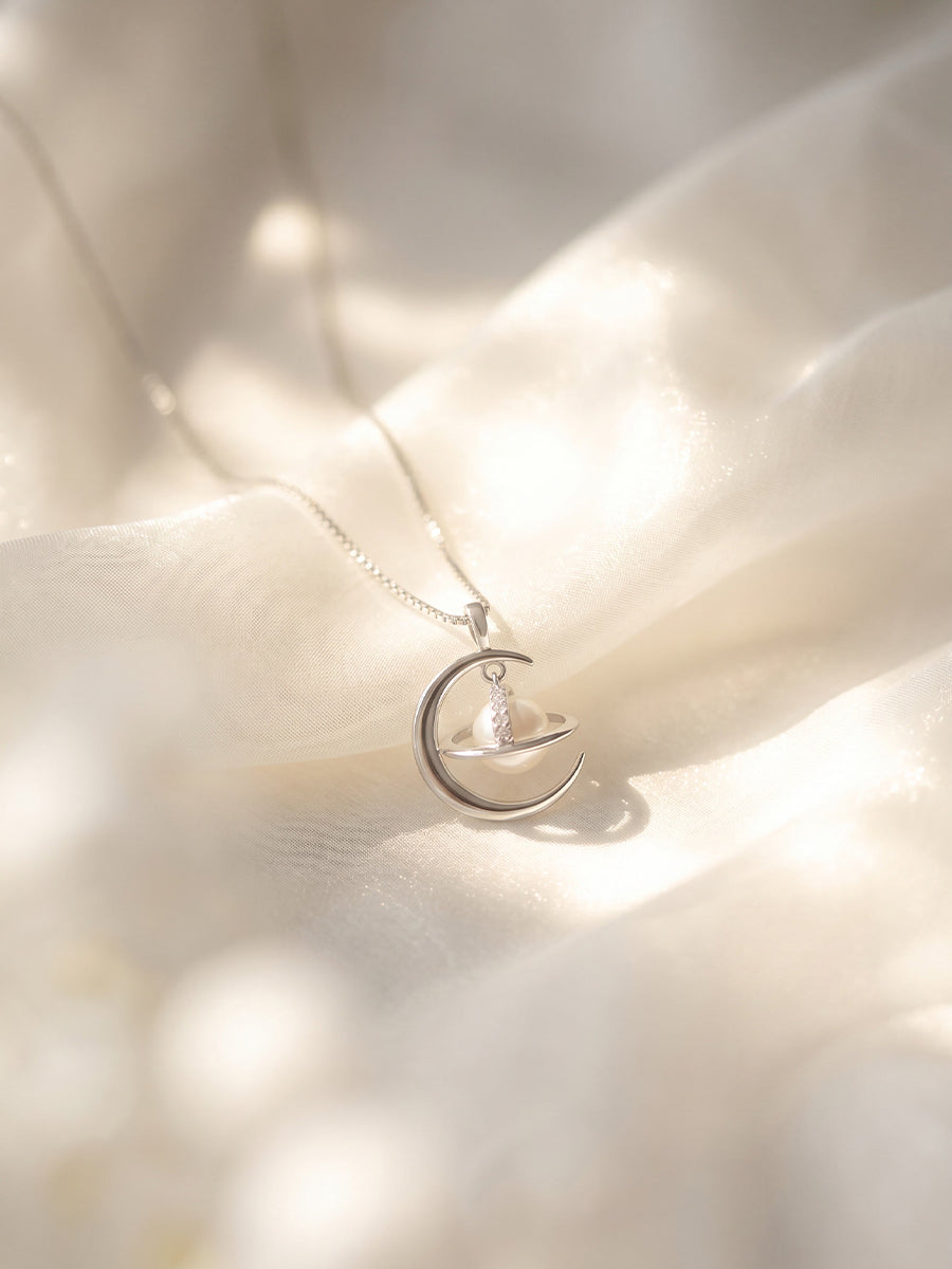 Pearl Saturn Necklace