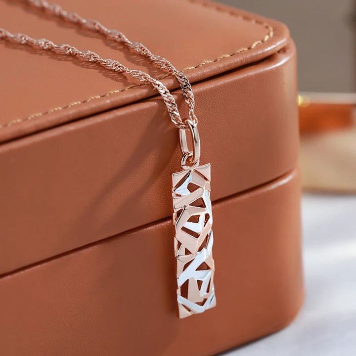 Geometric Drop Necklace