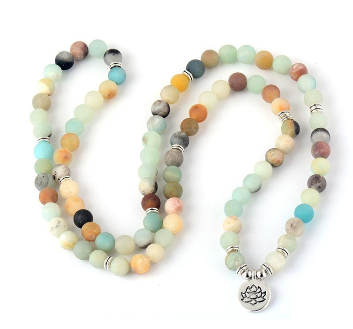 Tranquil Lotus – Amazonite Wrap Bracelet-Necklace