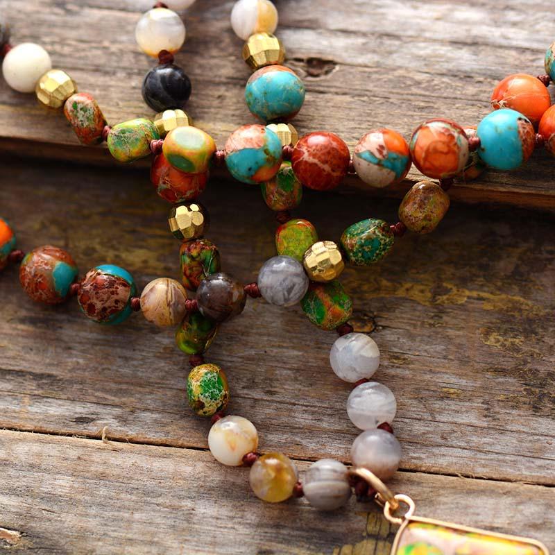 Imperial Jasper Double Pendant Necklace – Agate & Jasper