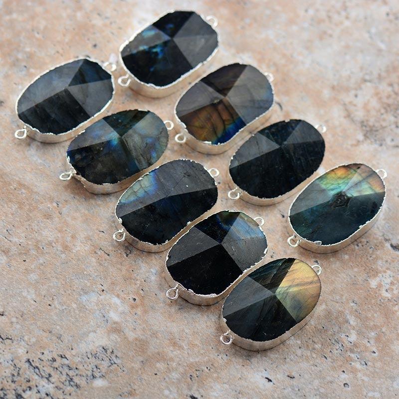 Labradorite & Jasper Charm Wrap Bracelet