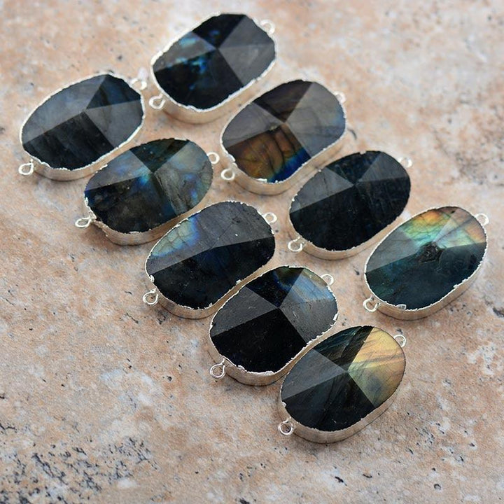 Labradorite & Jasper Charm Wrap Bracelet