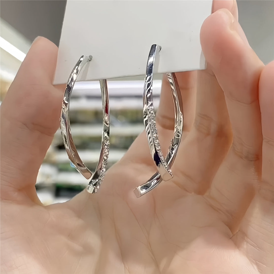 Italian Style Cross Zirconia Earrings