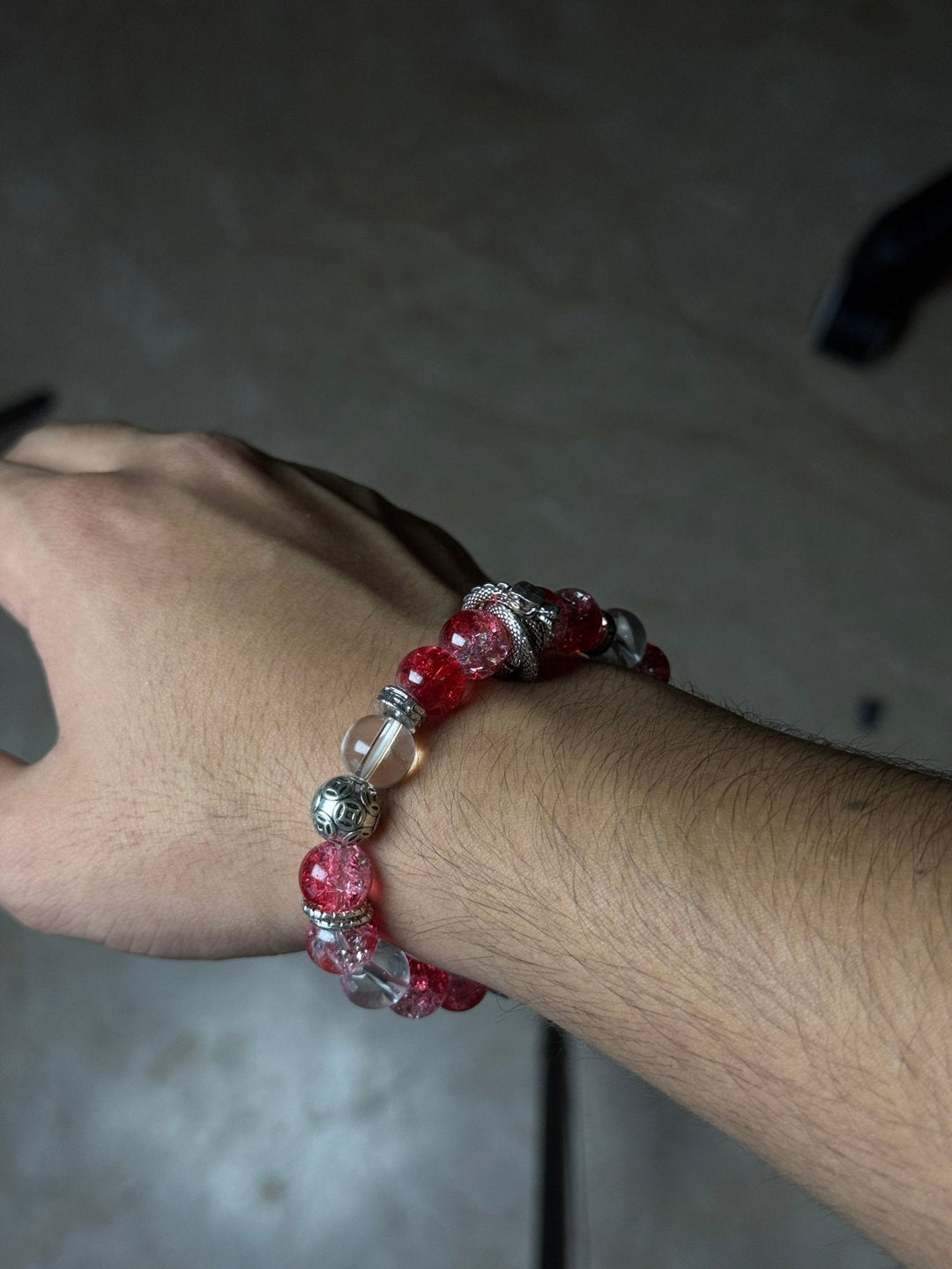 Crimson Bead Bracelet
