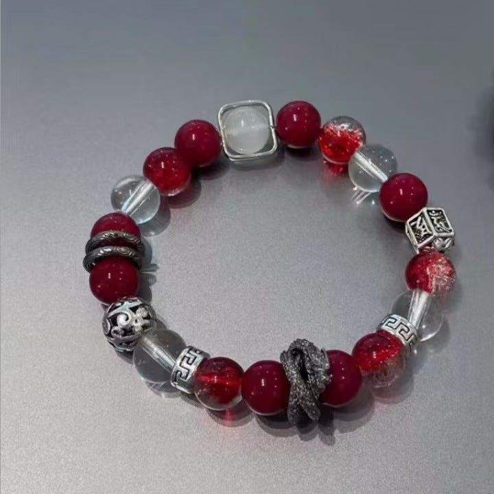 Crimson Bead Bracelet