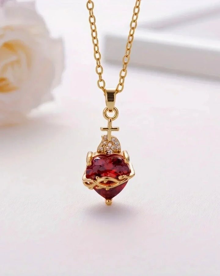 Sacred Heart of Jesus Necklace (Gold Plated)
