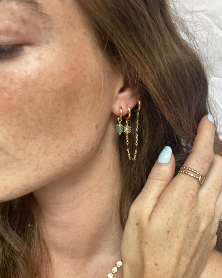 Sara - Earrings - Natural Stone - Stainless Steel
