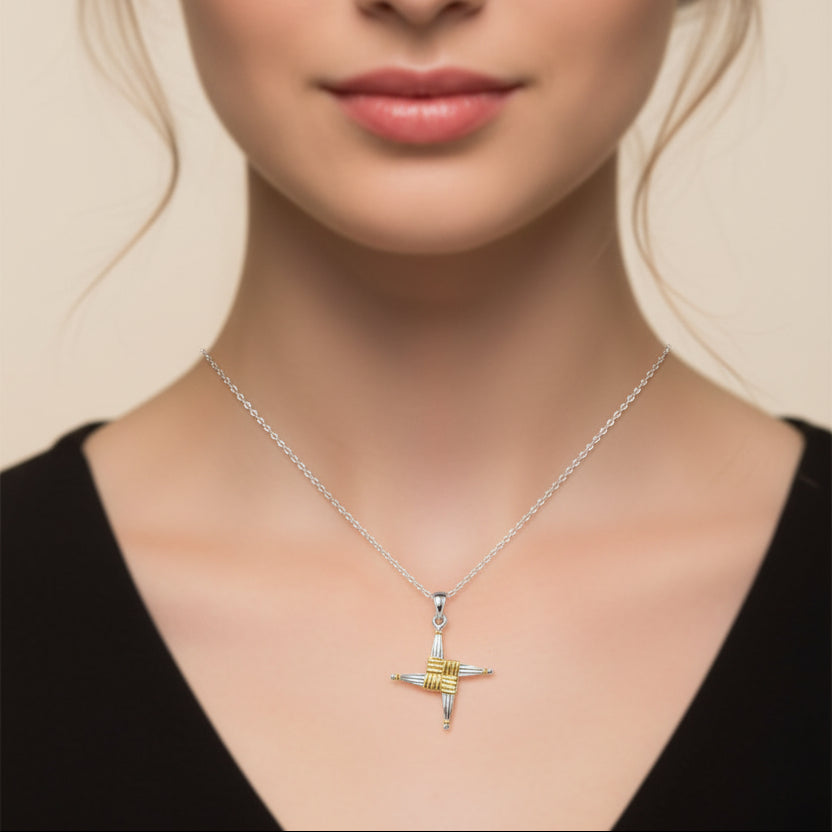 Irish Saint Brigid Cross Necklace