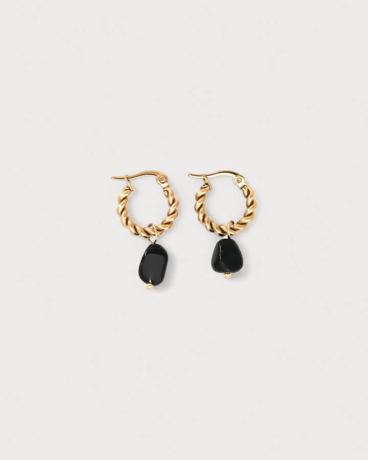 Louane - Earrings - Natural Stone - Stainless Steel