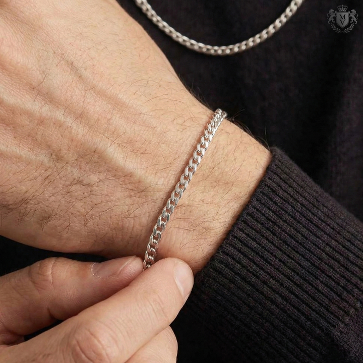 Cuban Bracelet (Silver) 4mm