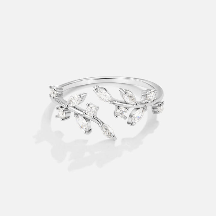 Silver Crystal Vine Ring – silver vine with crystals