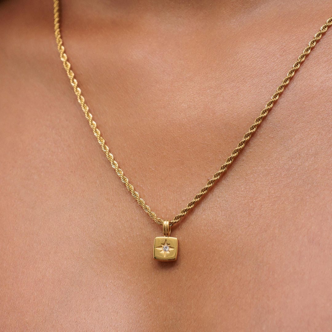 Radiant Star Gold Chain Necklace