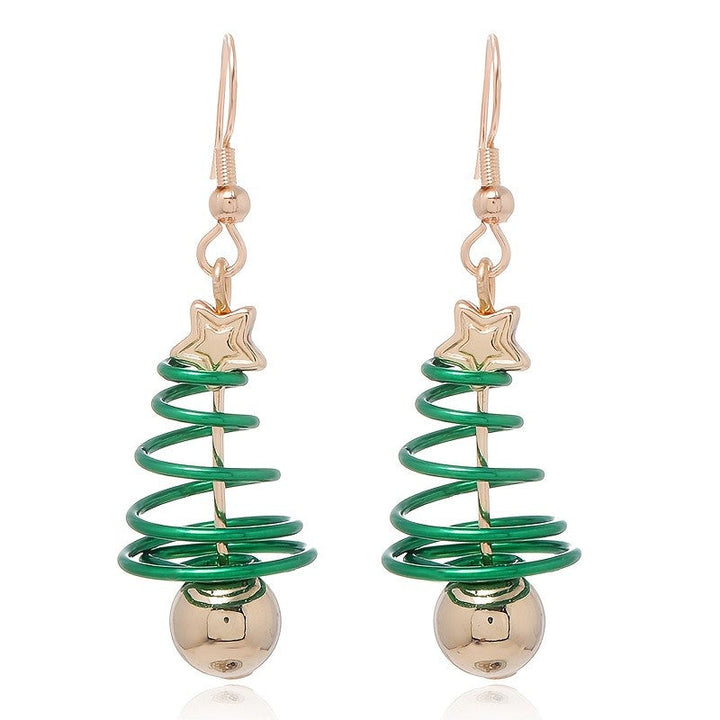 Festive Christmas Tree Drop Earrings