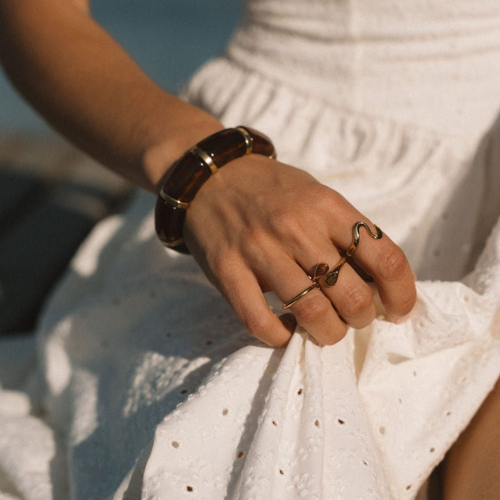 Tiger Eye Ring – wrap with tiger eye stone