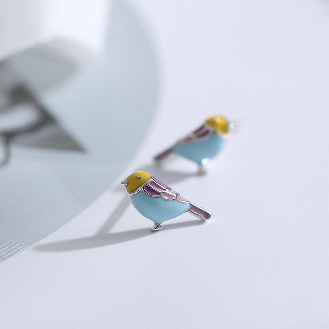 TINY BIRD EARRINGS (PAIR)