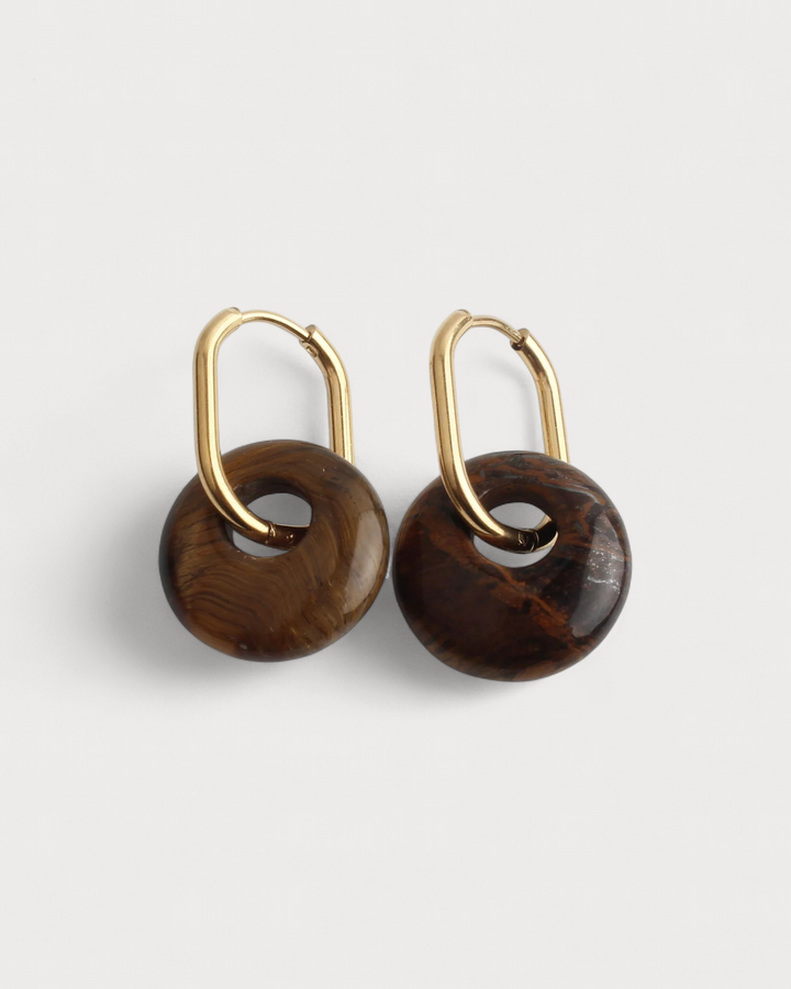 Tirza - Earrings - Natural Stone - Stainless Steel