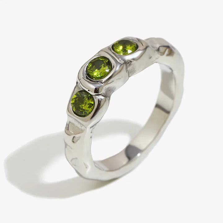 Geometric Elegance Ring - 18k Gold Plated