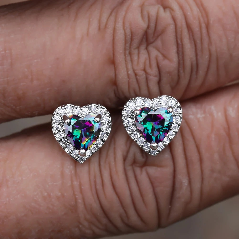 Heart Shaped Colorful Earrings