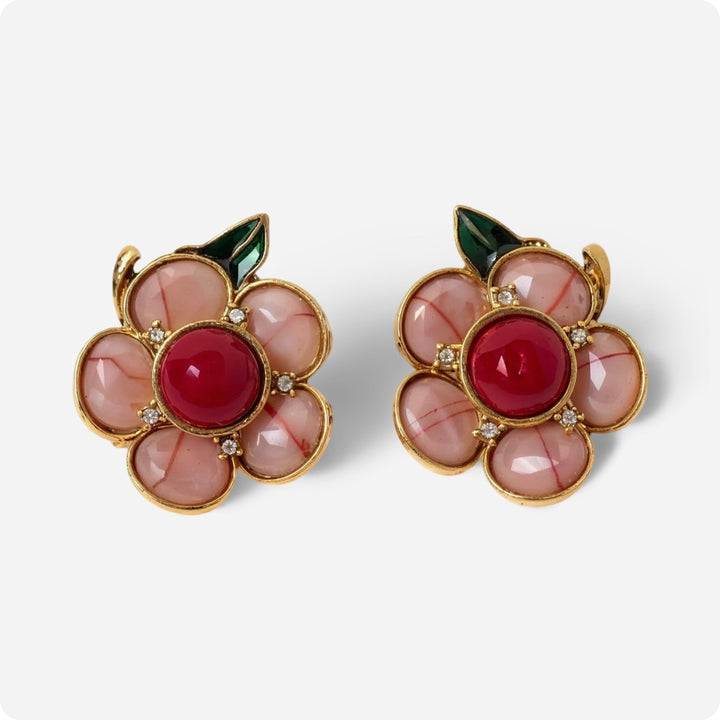 Verdant Bloom Vintage Earrings