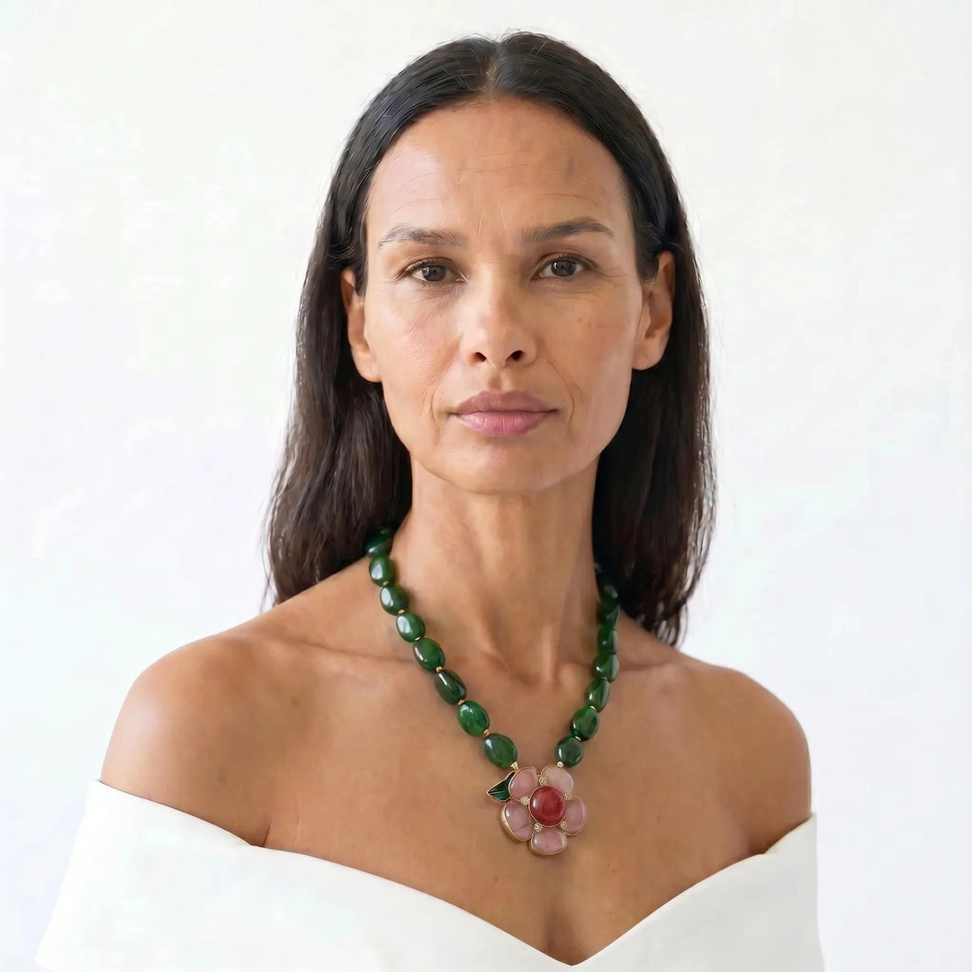 Verdant Bloom Vintage Necklace