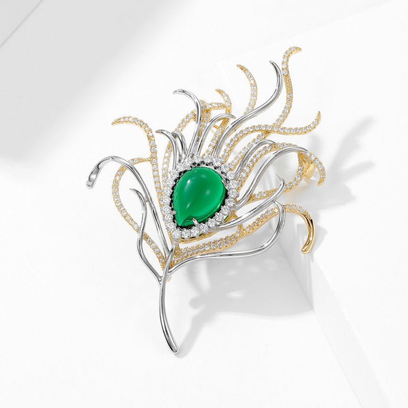 Verdant Flame Brooch