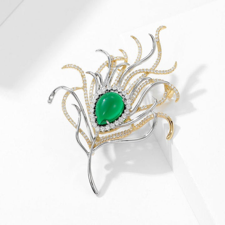 Verdant Flame Brooch