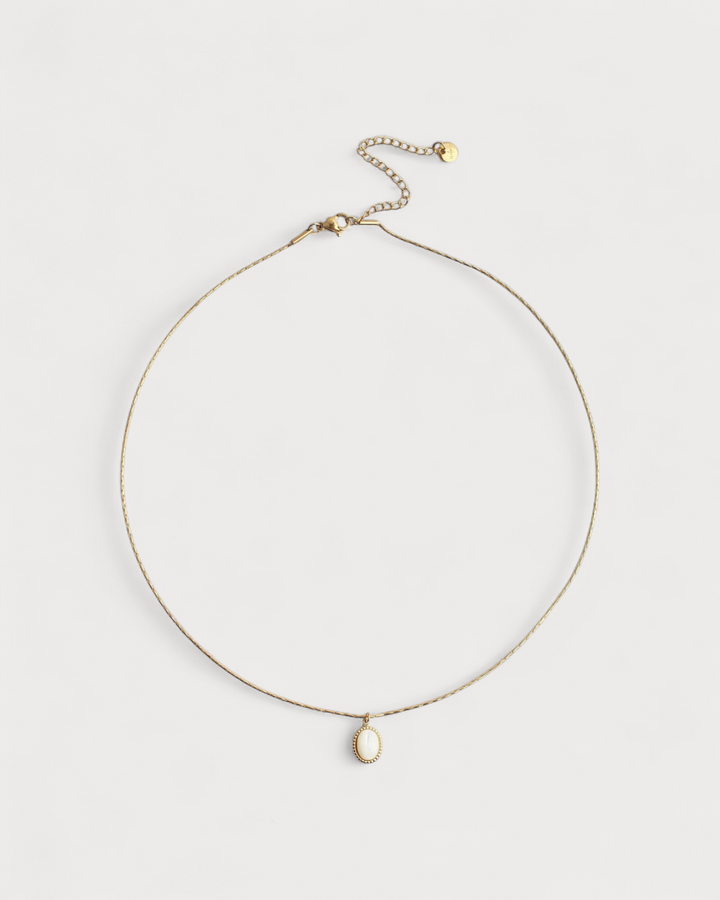 Danae - Necklace - Natural Stone - Stainless Steel