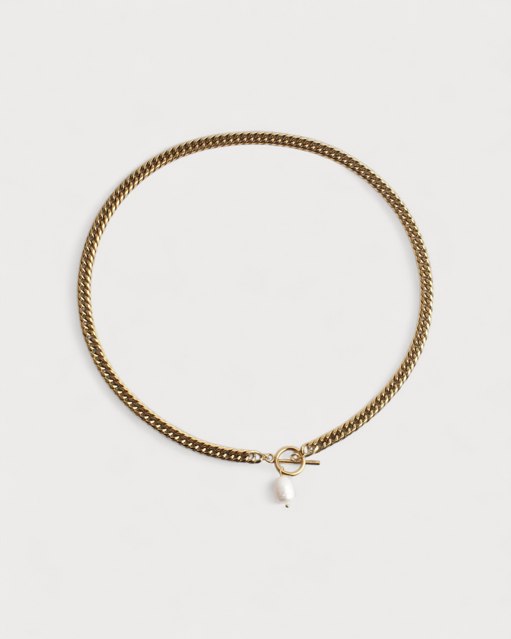 Chunky Pearl - Necklace - Stainless Steel