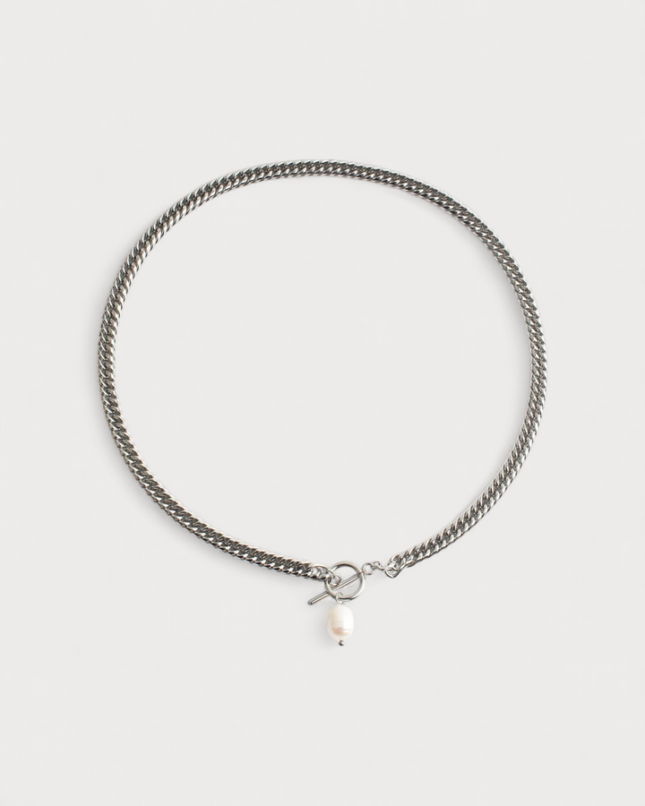 Chunky Pearl - Necklace - Stainless Steel