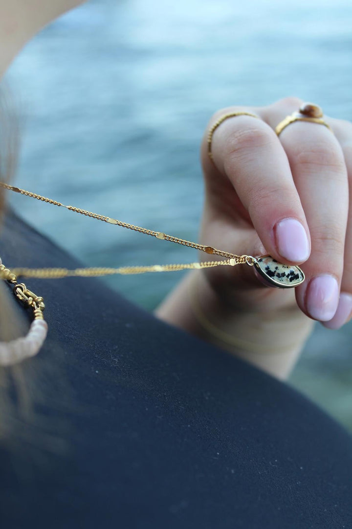 Dani - Necklace - Natural Stone- Stainless Steel