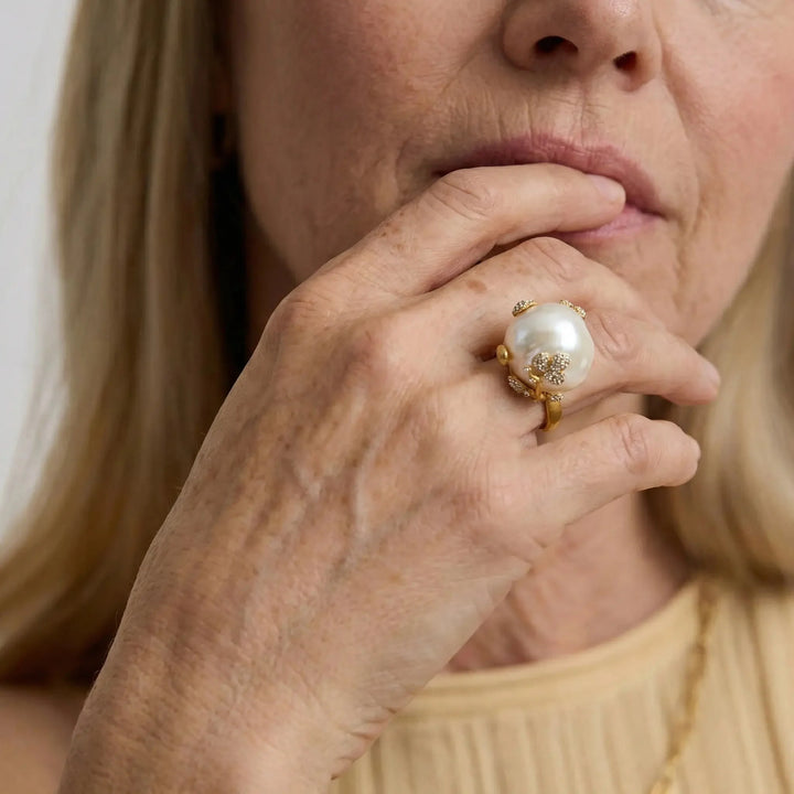 Wildflower Pearl Crown Ring