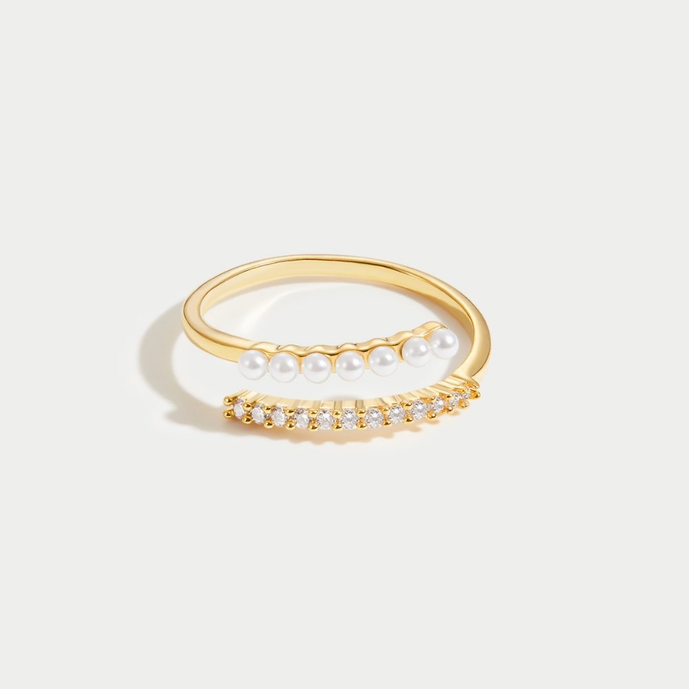 "Wrap Me" Pearl & Crystal Ring