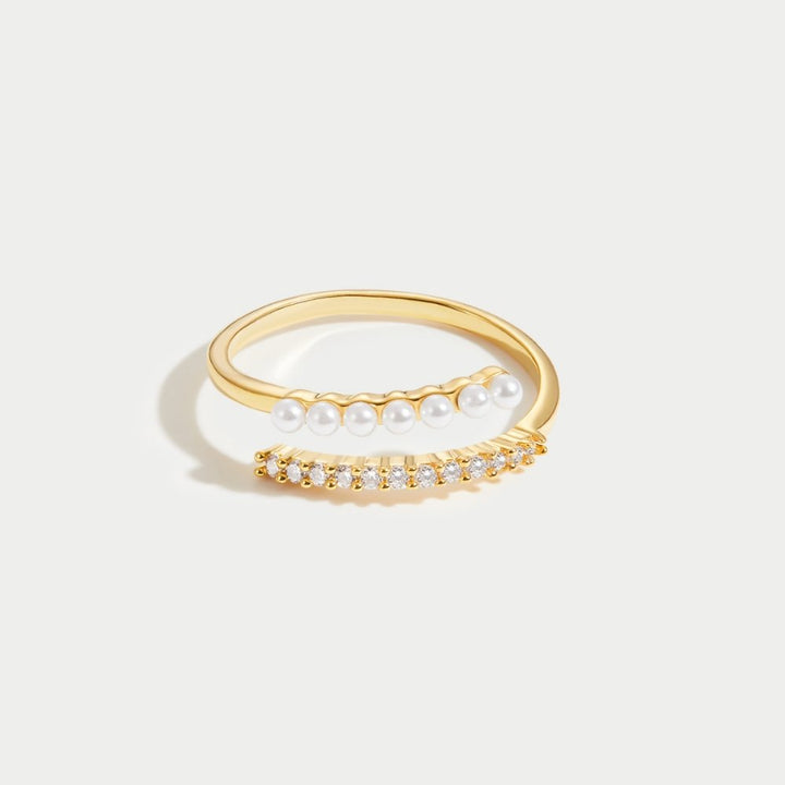 "Wrap Me" Pearl & Crystal Ring