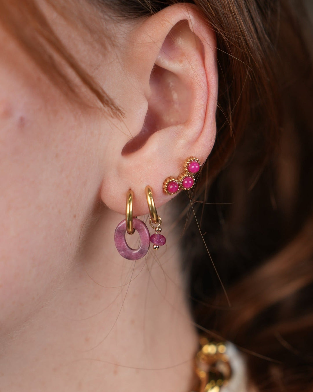 Rêver - Earrings - Natural stone - Stainless Steel